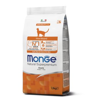 Monge Cat Monopro. Sterilised Duck 1,5kg