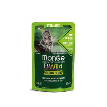 Monge Cat Bwild GF Sterilised Boar 85g