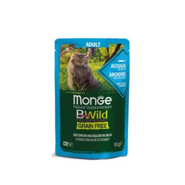 Monge Cat Bwild GF Adult Anchovies 85g