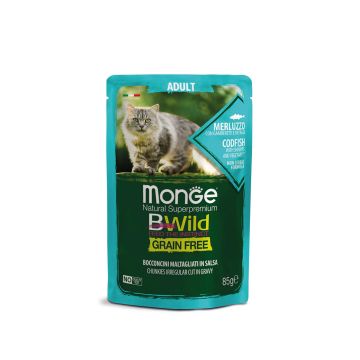 Monge Cat Bwild GF Adult Codfish 85g