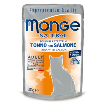 Monge Natural Cat Adult Tuna&Salmon 80g