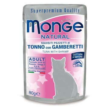 Monge Natural Cat Adult Tuna&Shrimps 80g