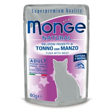 Monge Natural Cat Adult Tuna&Beef 80g