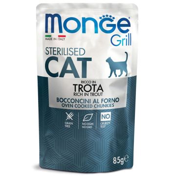 Monge Grill Cat Sterilised Trout 85g