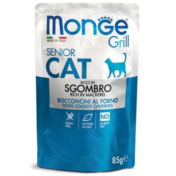 Monge Grill Cat Senior Mackerel 85g