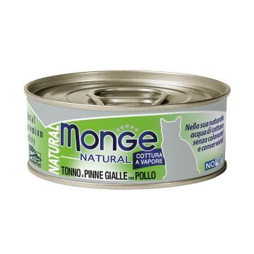 Monge Nat. Cat Ad. Yel. Tuna&Chicken 80g