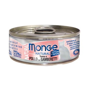 Monge Natural Cat Ad. Tuna&Chic&Shri 80g