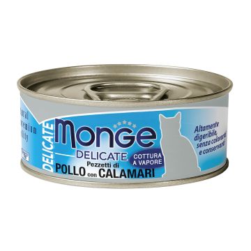 Monge Delicate Cat Ad. Chicken&Squid 80g