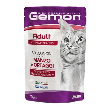 Gemon Cat Adult Beef&Vegetables 100g