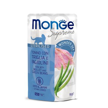 Monge Supreme Cat Steril Tuna&Mullet 80g