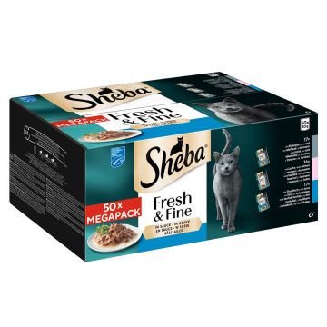 Sheba Fresh&Fine in Sauce Fisch 50x50g