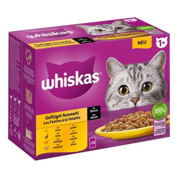 Whiskas 1+ Geflügel Auswahl 12x85g