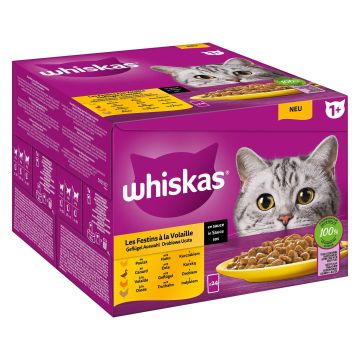 Whiskas 1+ Geflügel Auswahl 24x85g