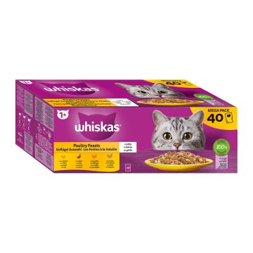 Whiskas 1+ Geflügel Auswahl 40x85g