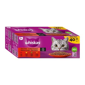 Whiskas 1+ Klassische Auswahl 40x85g