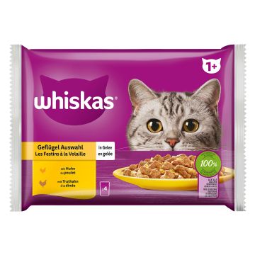 Whiskas Adult 1+ Geflügel Auswahl 4x85g