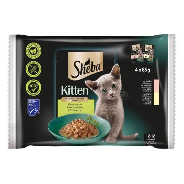 Sheba Kitten Sauce feine Vielfalt 4x85g