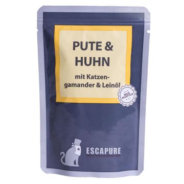 Escapure Pute&Huhn Katzengamander 100g