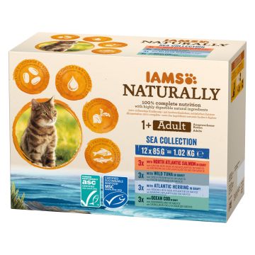 IAMS Naturally Adult Sea Mix 12x85g