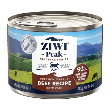 Ziwi Peak Canned Cat Food beef 185g