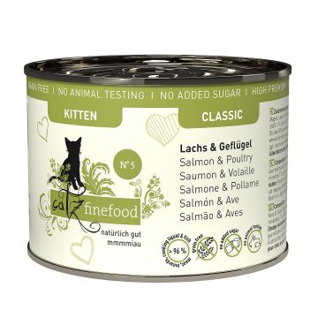 catz fin Kitten No.5 Lachs&Geflügel 200g