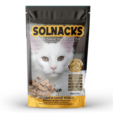 Solnacks Cat Ostrich Liver Rolls, 60g