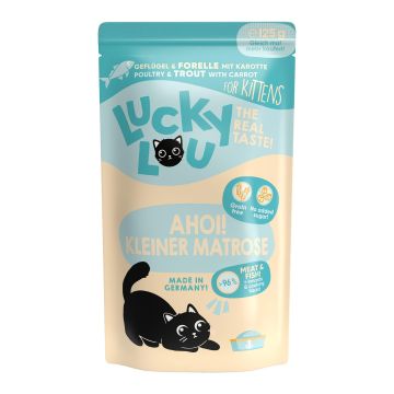 Lucky Lou Kitten Geflügel&Forelle 125g