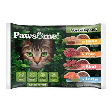 Pawsome Alleinfuttermittel Mixpack 4x85g