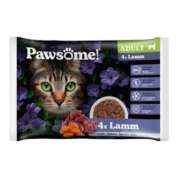 Pawsome Adult Lamm 85g 4er Flowpack
